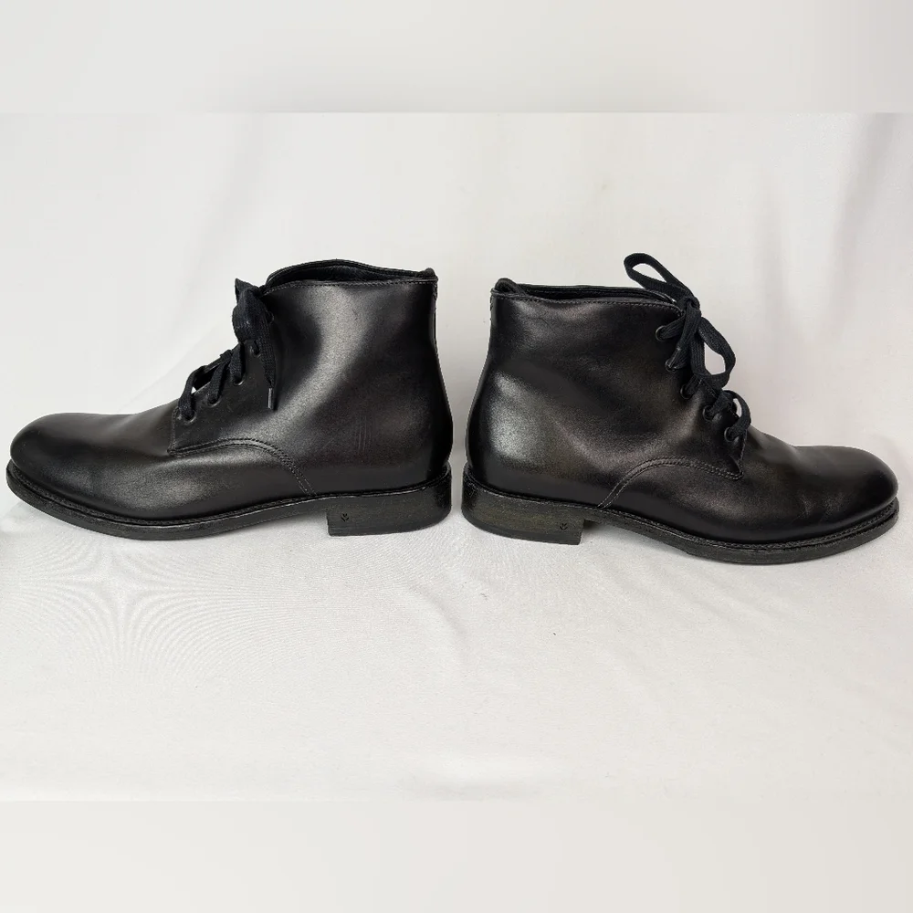 John Varvatos Leather Lace Up Ankle Boots